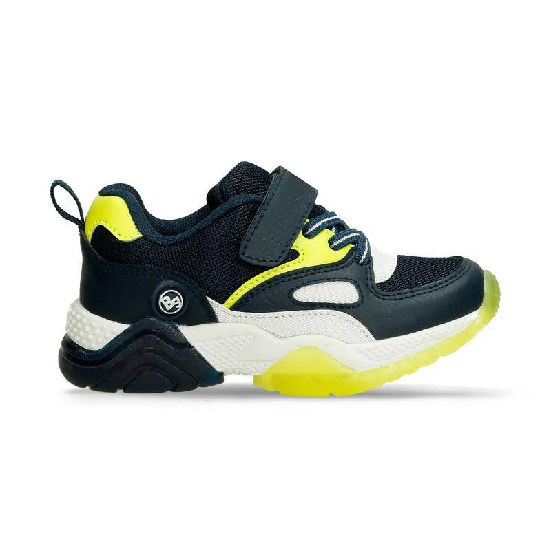 Tenis Casuales Gris-Verde Bubblegummers Qalipso Niño