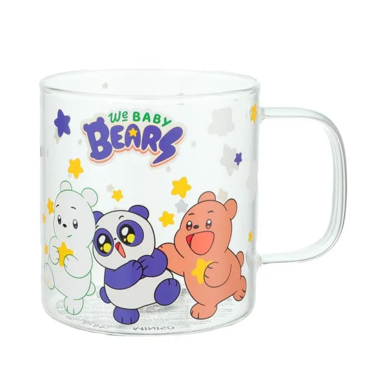 Taza de Vidrio Colección de Bebés Osos Escandalosos 420Ml Lila