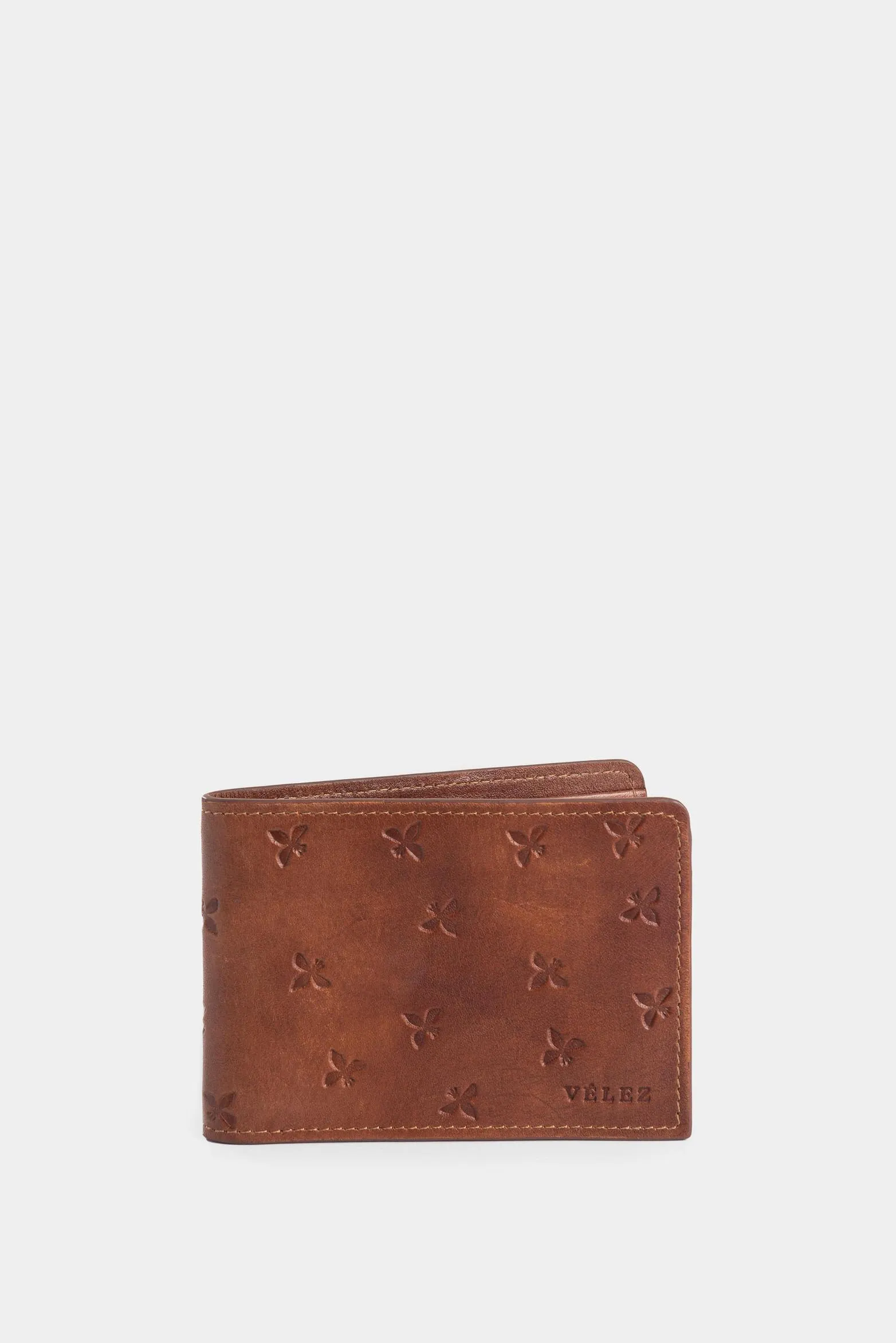 Billetera Hibiscus 2.0 de cuero para hombre diseño abejas