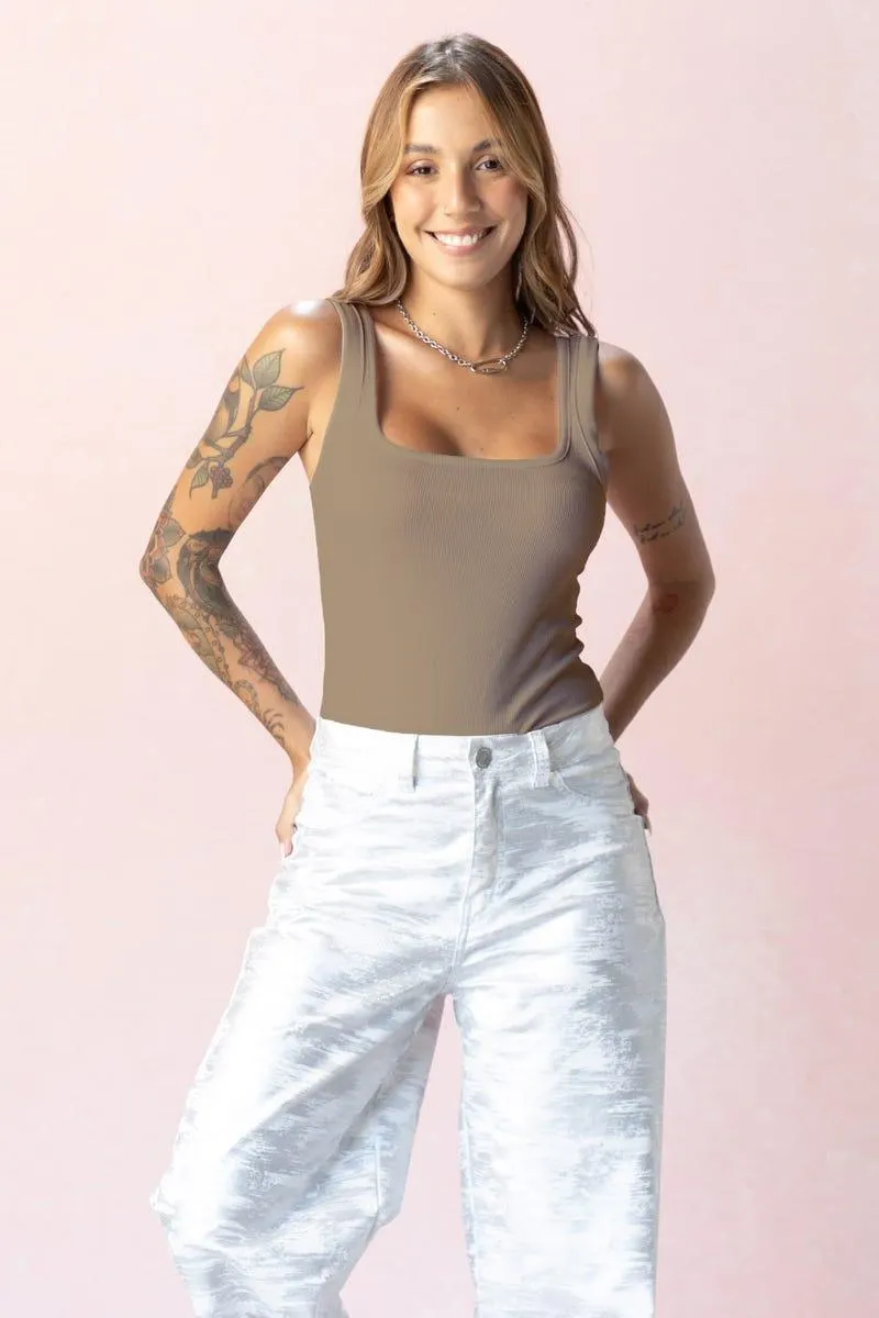 CAMISETA MANGA SISA Marfil