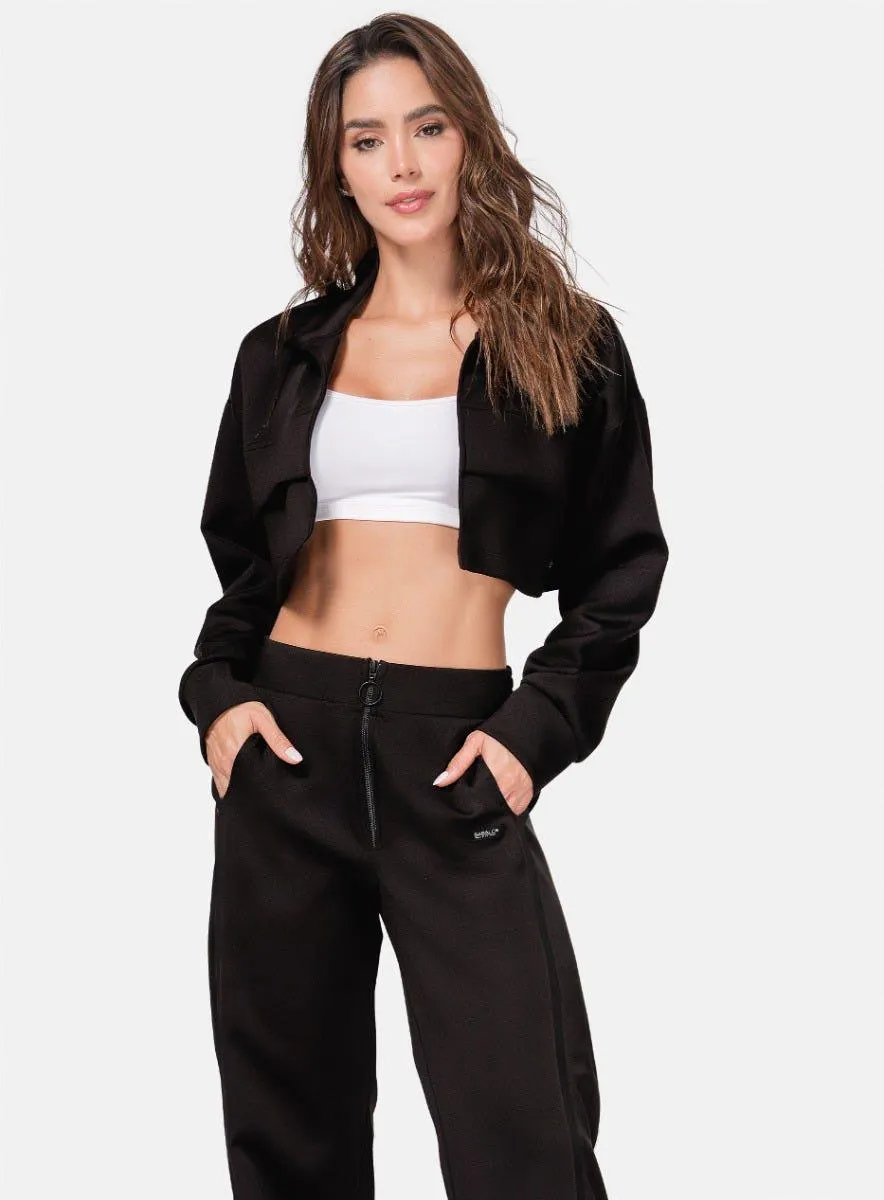 CROPPED DEPORTIVO MUJER CON CUELLO TALLA ÚNICA