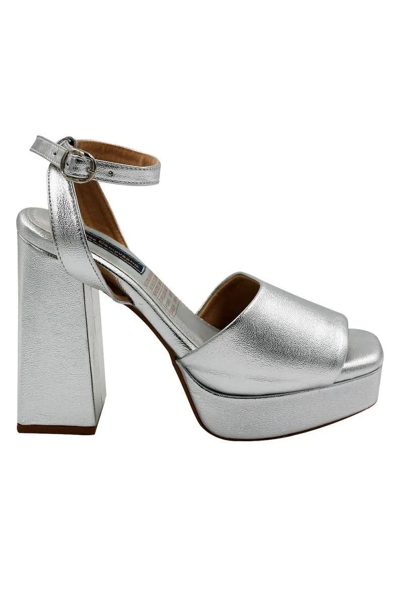 Sandalia Tacon Plata para mujer Talia