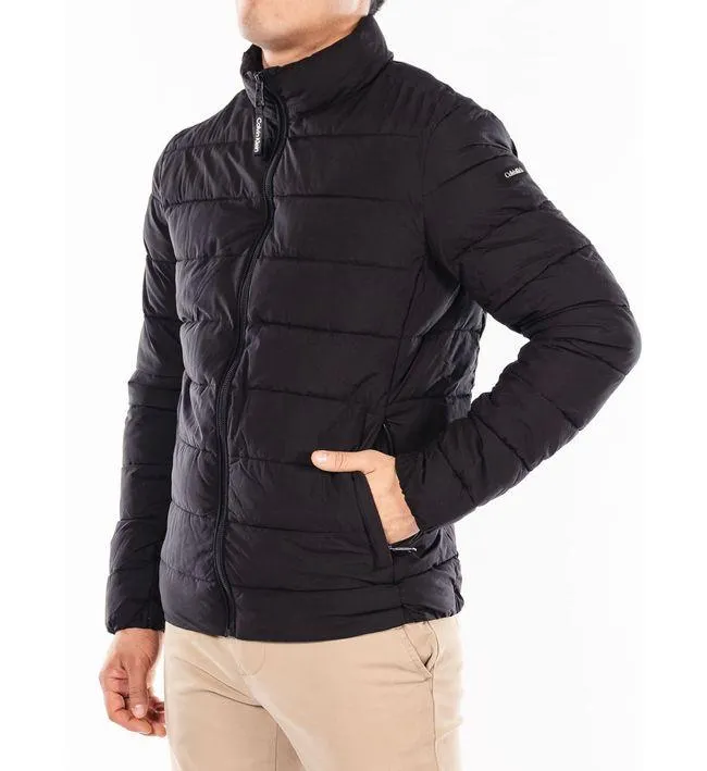 Chaqueta Negro Manga Larga Con Cierre De Cremallera Homb