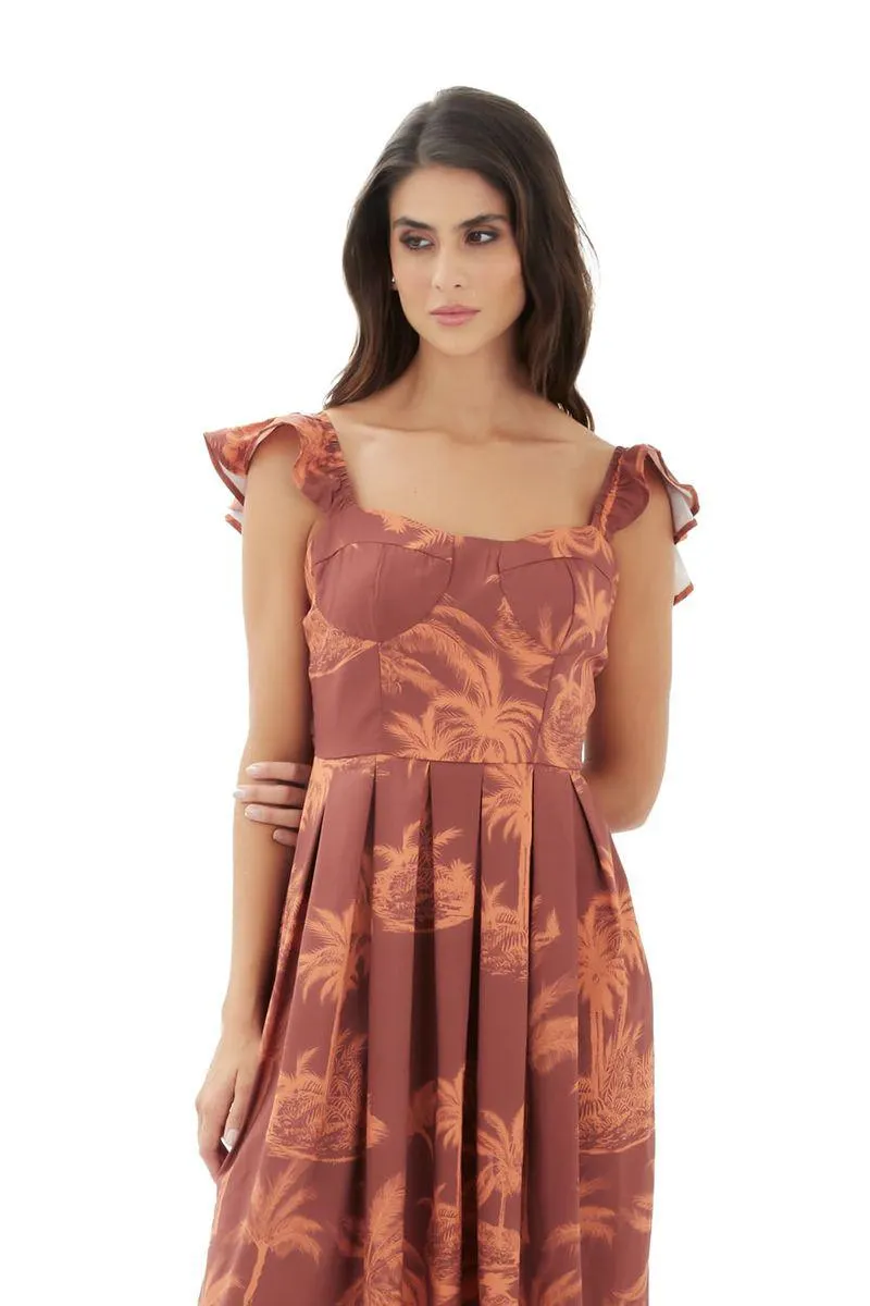 Vestido largo mare terracota Starring Night