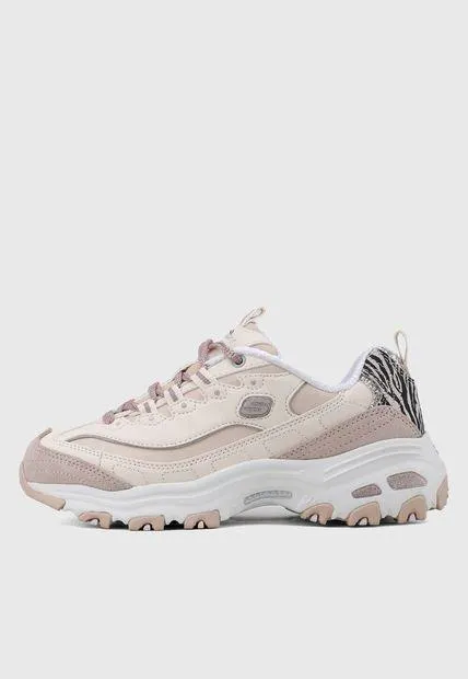 Tenis Lifestyle Beige-Nude-Blanco SKECHERS D'lites - Golden Chic