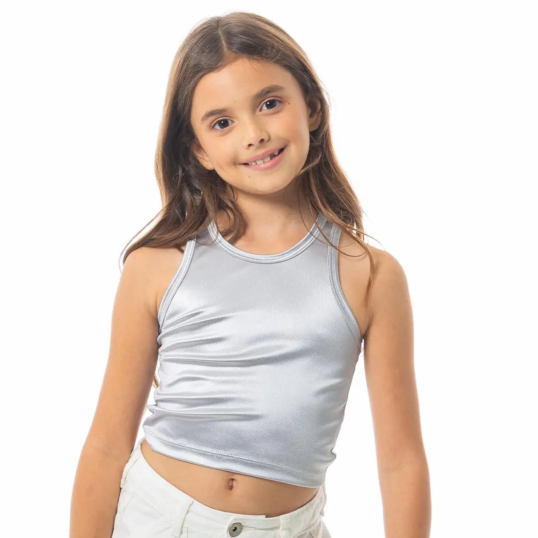 GRAY CROP TOP FOR GIRLS