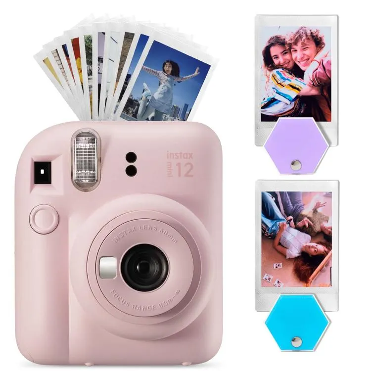 Kit FUJIFILM Hexagon con Camara Instax Mini 12 Rosada