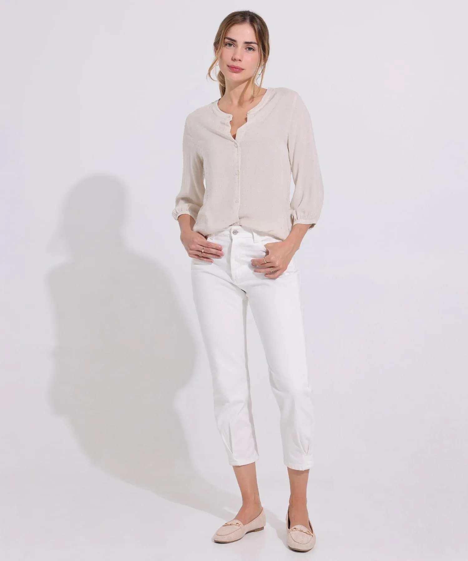 Jean Tipo Mom con Bolsillos Verticales