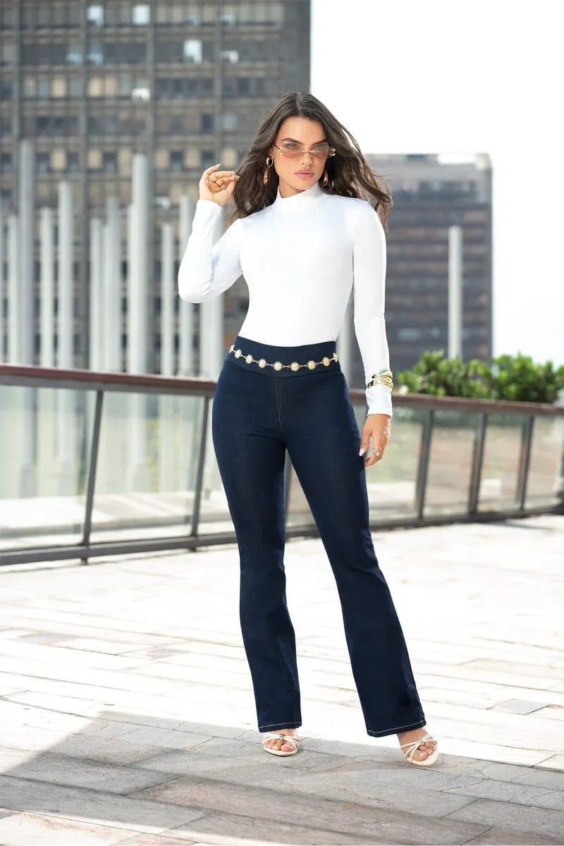 JEGGINGS BOTA AMPLIA Azul