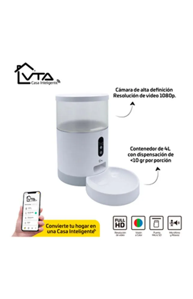 Comedero de Mascotas con Cámara de Seguridad VTA