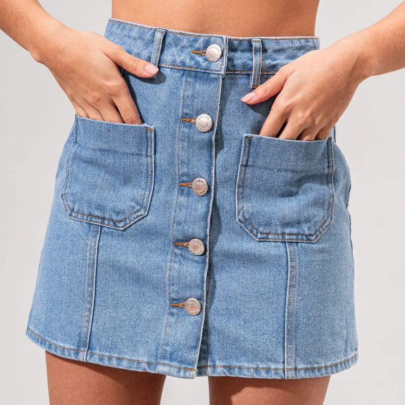 Falda Ajustada Talle Alto Femina