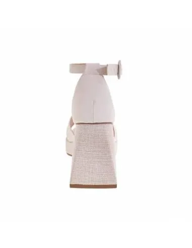 Sandalias con correa de tobillo y tacón para mujer