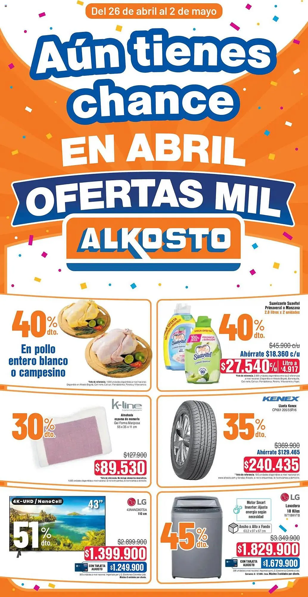 Catalogo de Catálogo Alkosto 26 de abril al 2 de mayo 2025 - Pag 1