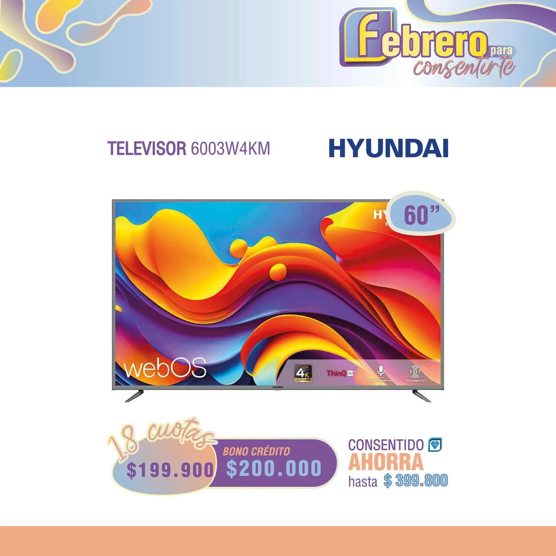 TELEVISOR HYUNDAI 6003 W4KM