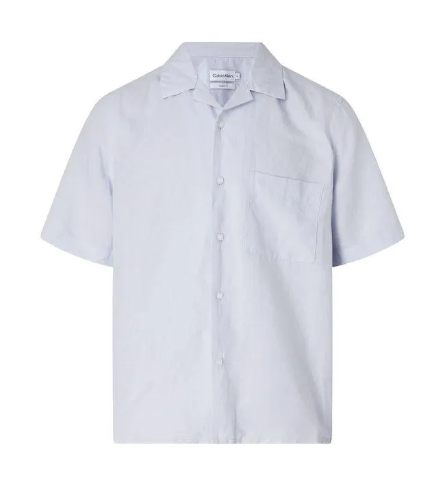 Camisa Celeste Manga Corta Para Hombre