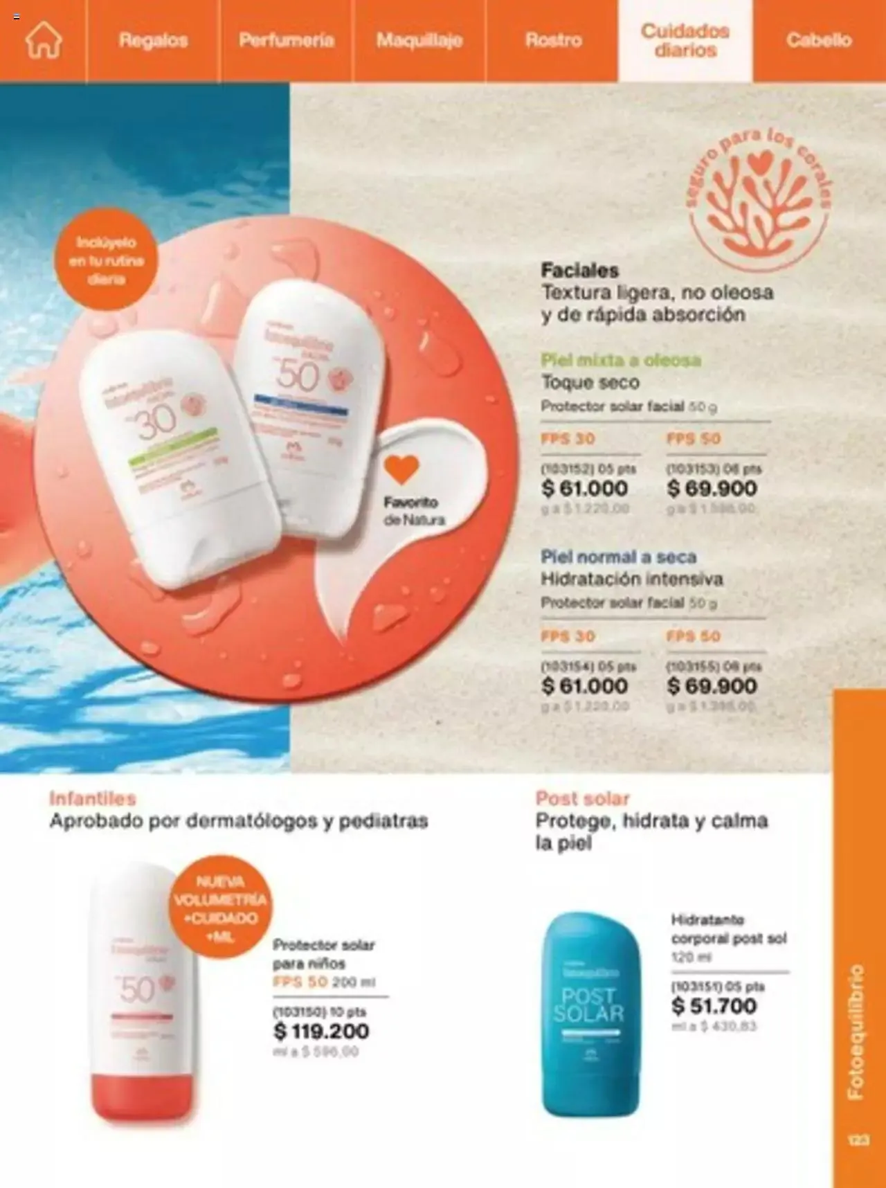 Catalogo de Natura - C14 Nueva Bruma Hidra Fix y Primer Facial FPS 40 1 de octubre al 31 de diciembre 2023 - Pag 123