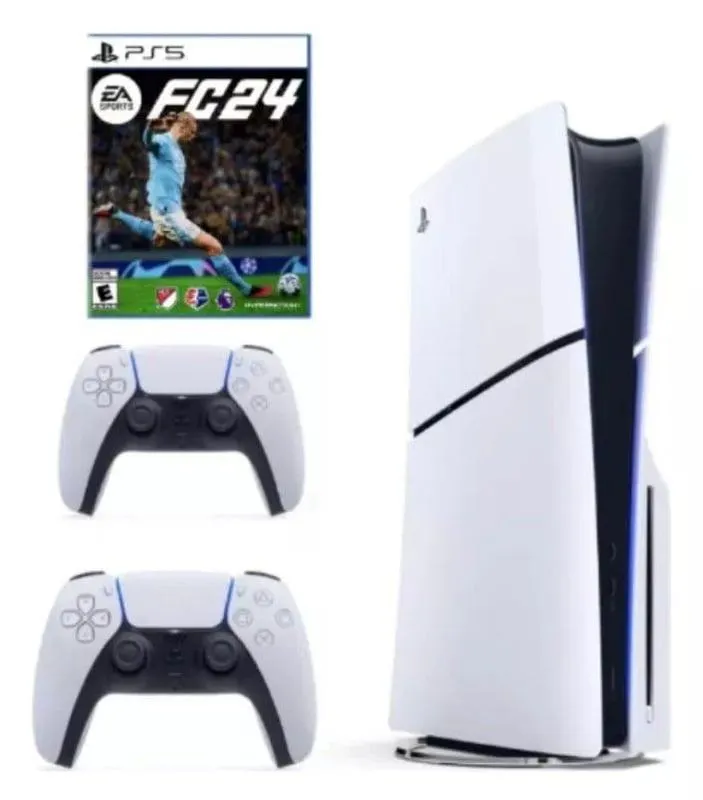 PlayStation 5 Slim Unidad de cd + Control adicional + Fc 24 Fisico