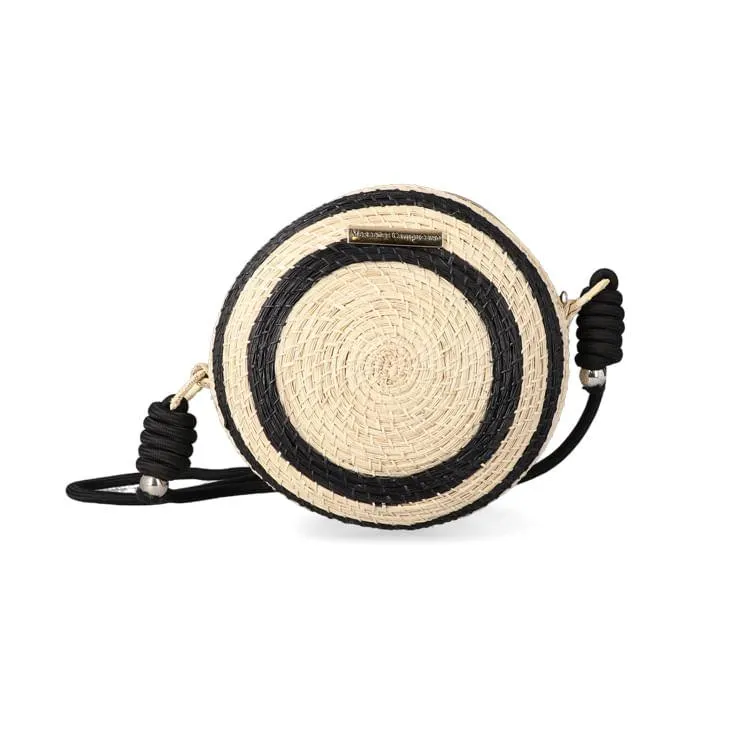 Bandolera natural negro para mujer oasis