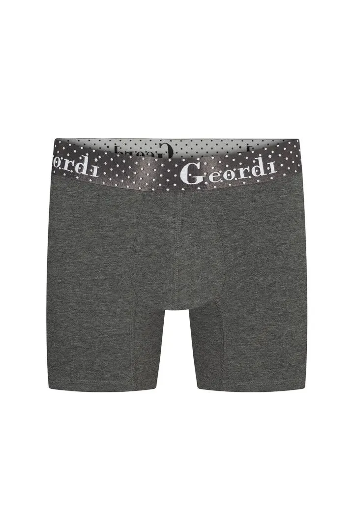 Bóxer medio unicolor de algodón peinado premium (GG11L8)