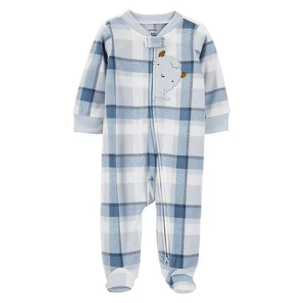 Pijama Enteriza Azul Estampada Niños - Carter's
