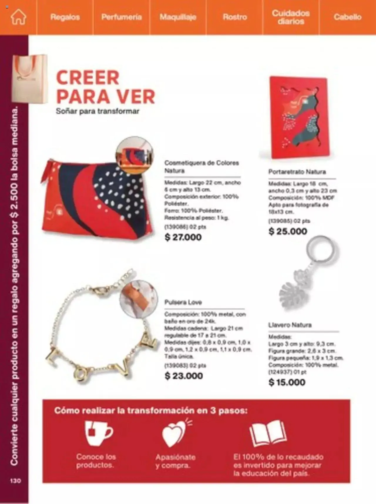 Catalogo de Natura - C14 Nueva Bruma Hidra Fix y Primer Facial FPS 40 1 de octubre al 31 de diciembre 2023 - Pag 130