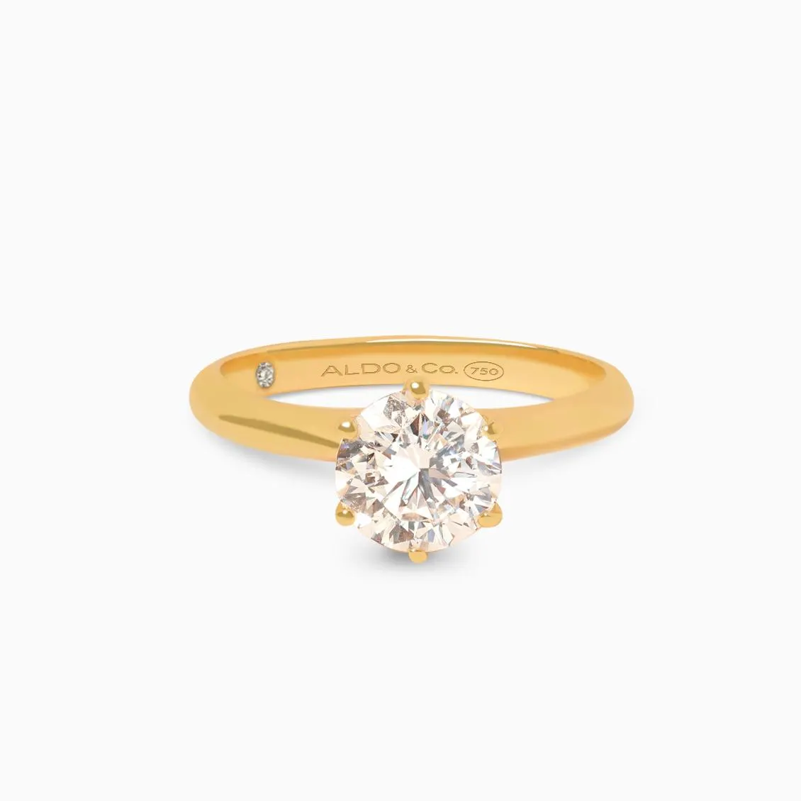 Anillo de Compromiso en oro amarillo de 18K