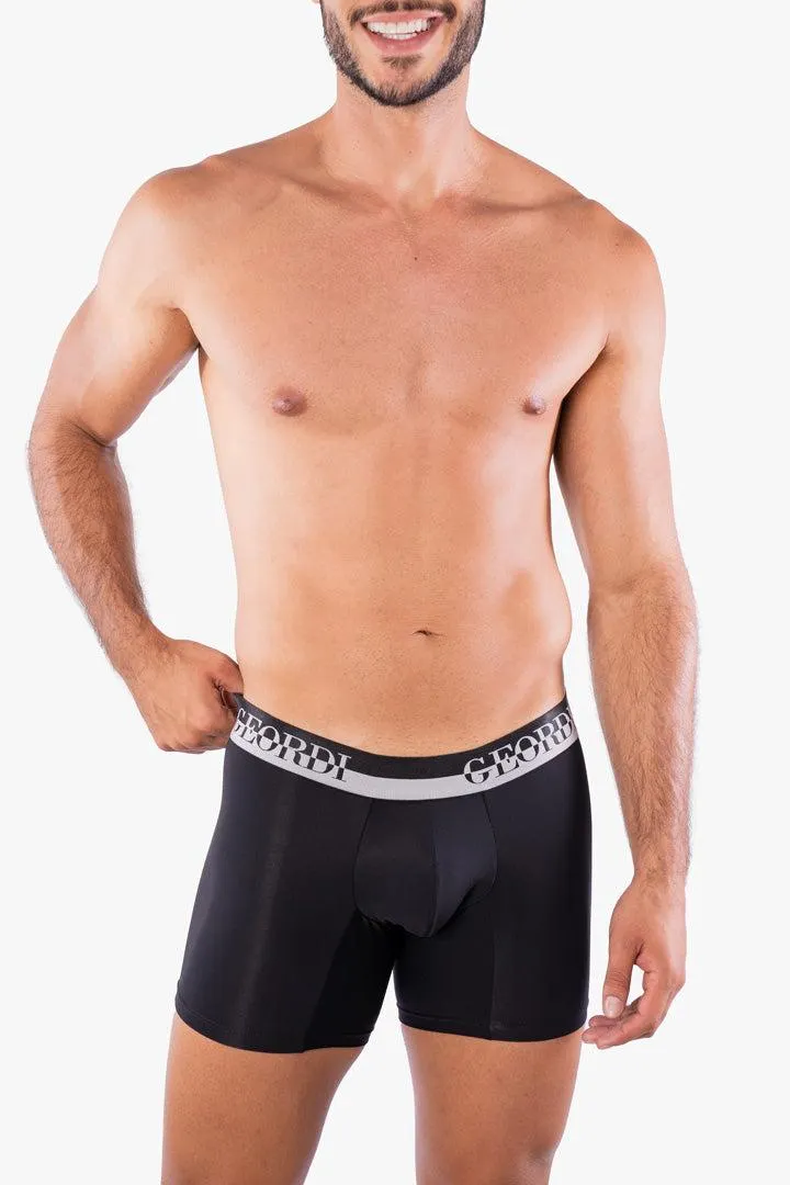 Bóxer medio unicolor de microfibra premium (4737)