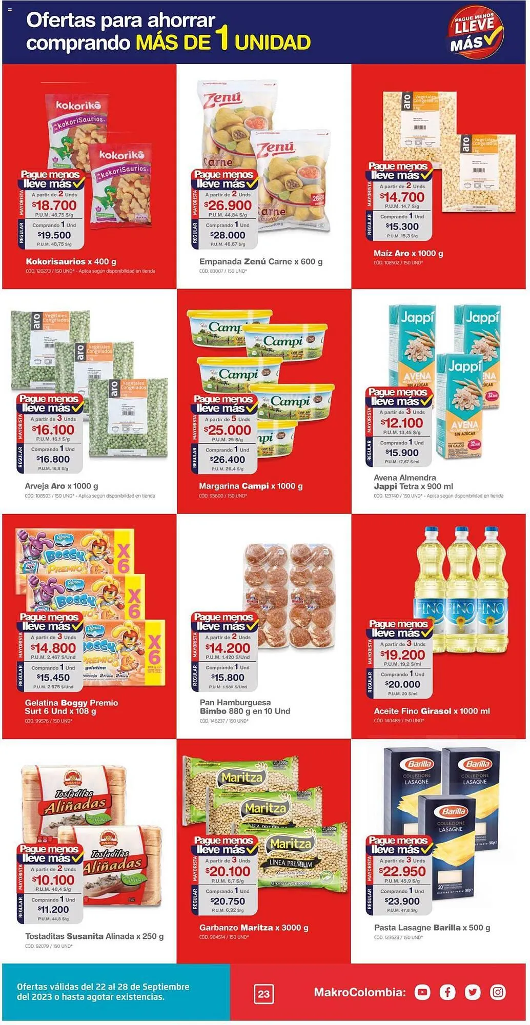 Catalogo de Catálogo Makro 22 de septiembre al 28 de septiembre 2023 - Pag 23