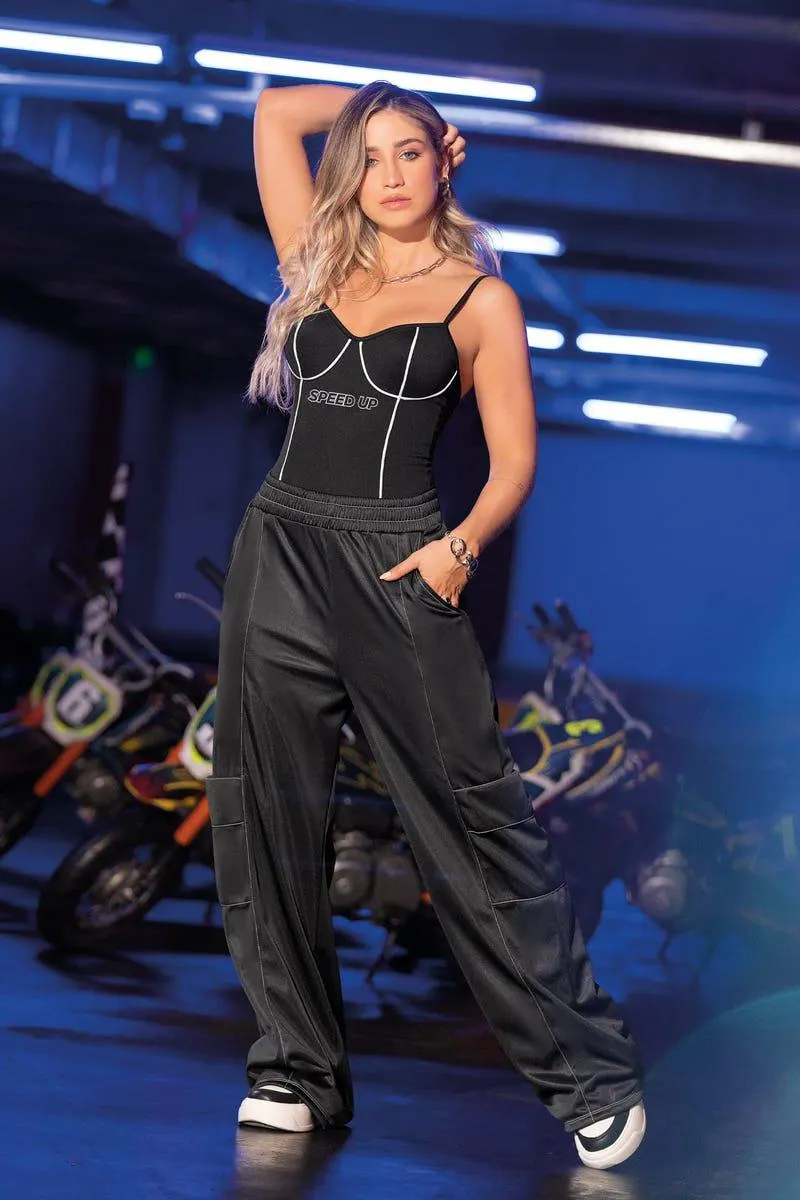 PANTALON BOTA AMPLIA Negro