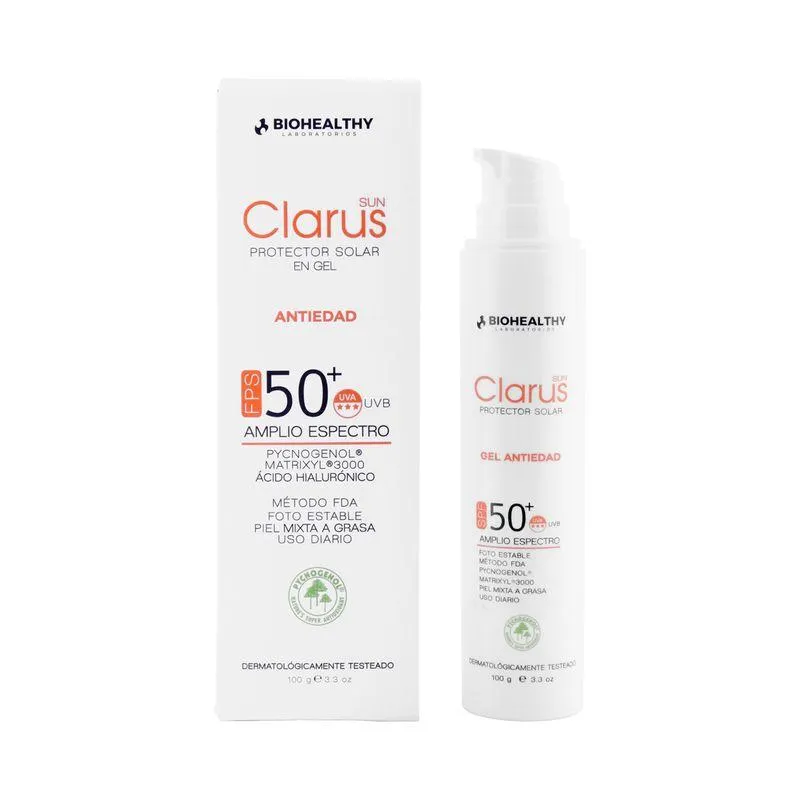 Protector Solar Gel Clarus Spf 50+ 100 Gr