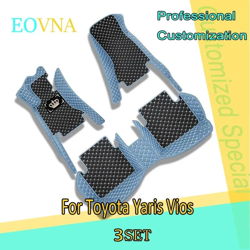 Custom Car Floor Mats For Toyota Yaris Vios Vitz Auto Carpets Foot Coche Accessorie