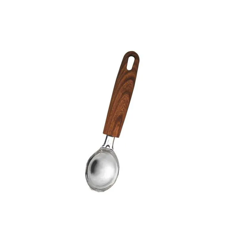 Cuchara Para Helado Wood Inox Mango Plástico Tipo Madera