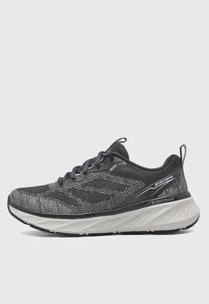 Tenis Running Negro-Gris-Blanco SKECHERS Edgeride - Power Flow