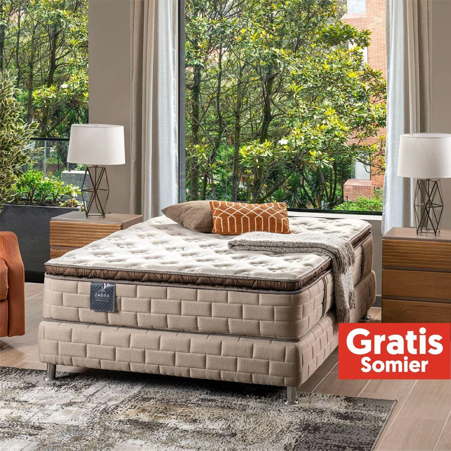 Colchón Omega Doble Plus + Somier Gratis