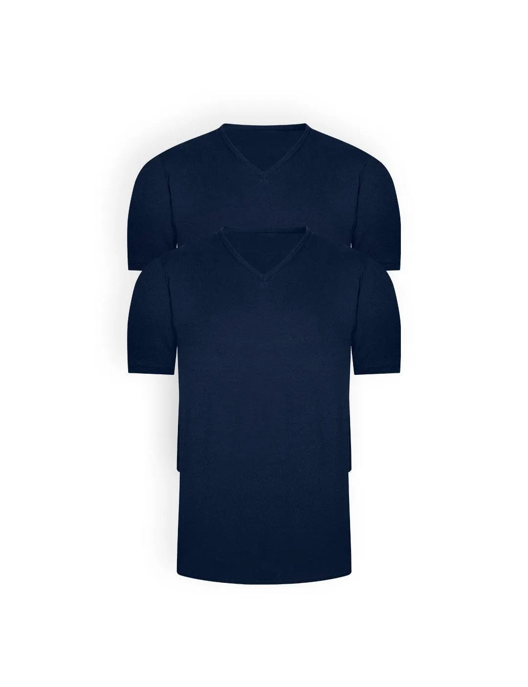 Camiseta Cuello V Manga Corta Algodón (Pack X2)(2850)