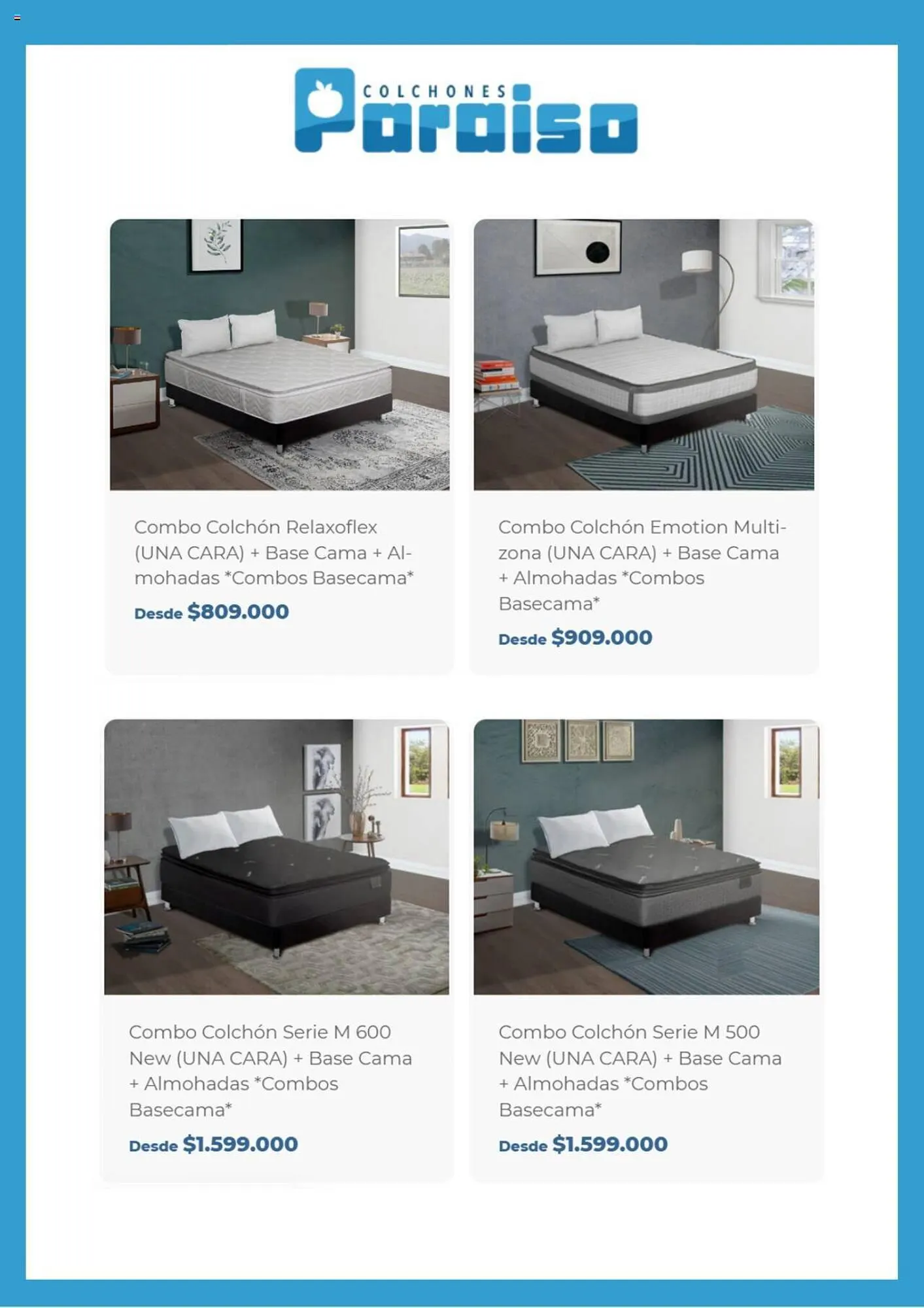 Catalogo de Catálogo Colchones Paraiso 7 de julio al 31 de julio 2023 - Pag 4