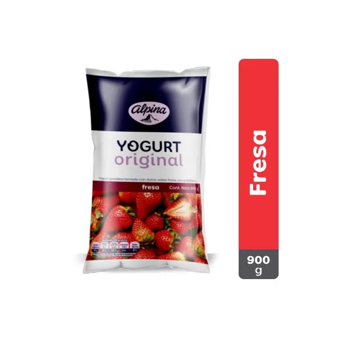 Yogurt Original Fresa Bolsa 900 g