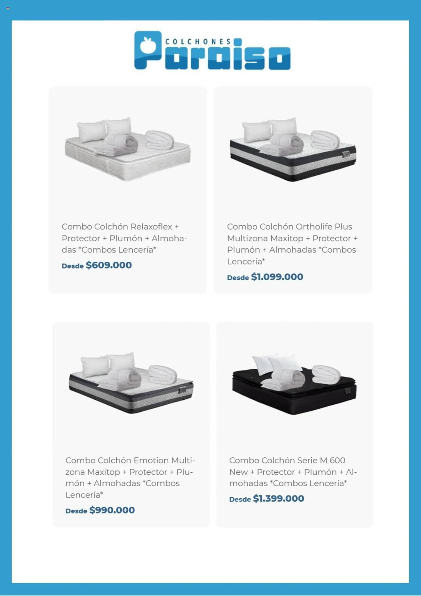 Catalogo de Catálogo Colchones Paraiso 7 de julio al 31 de julio 2023 - Pag 3