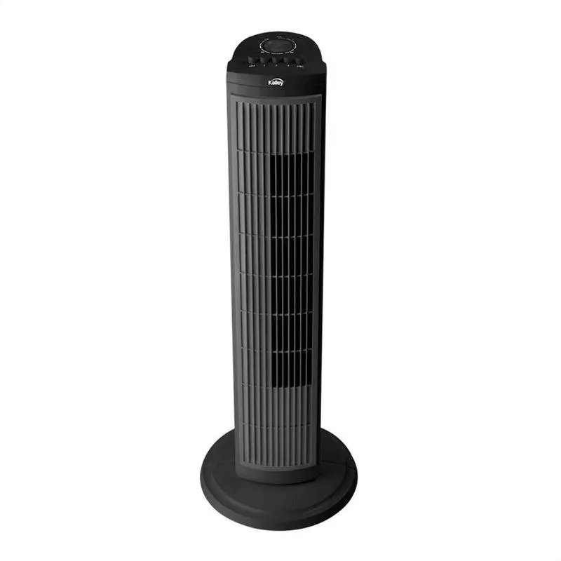Ventilador De Torre Kalley TF60 3 Vel Giro 60° Temporizador Negro