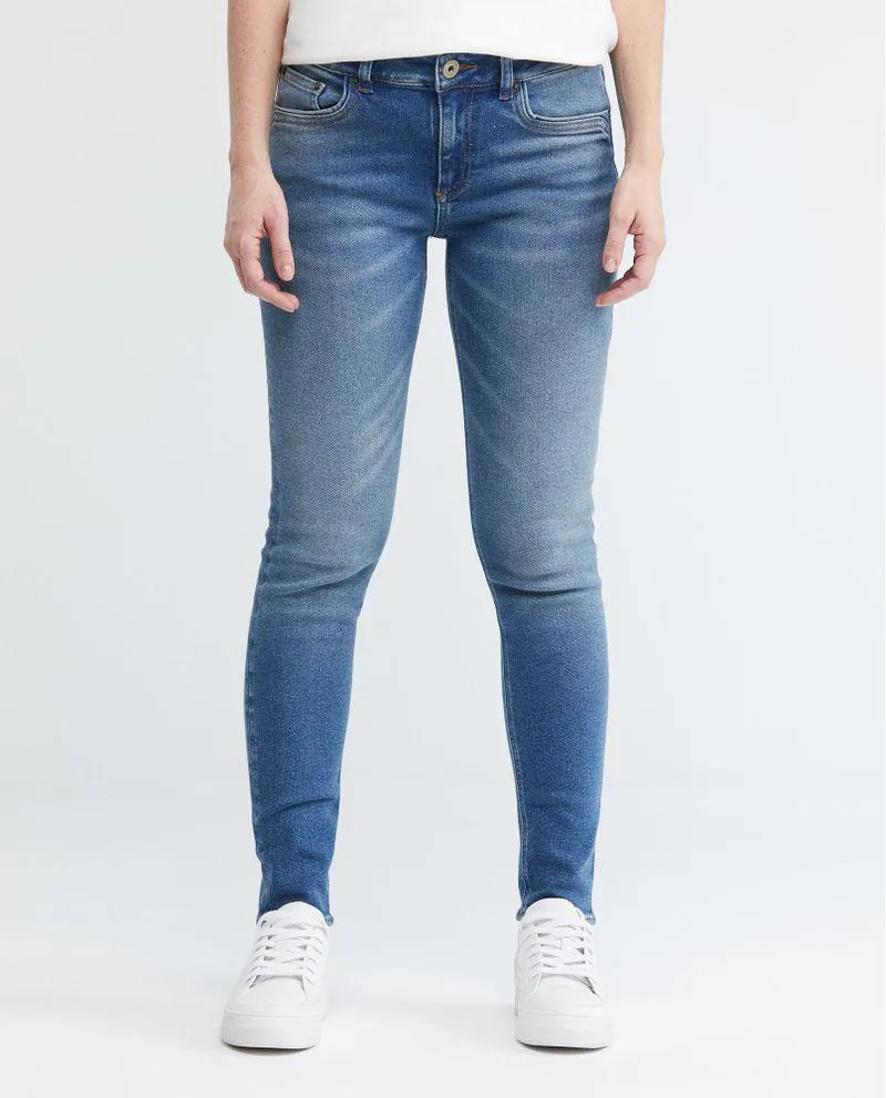 Jean de Mujer High Rise, Cosmo, Bota Skinny - Azul Medio