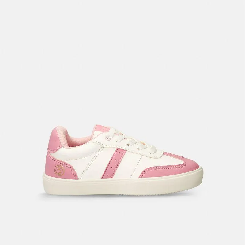 Tenis Casuales Blanco-Fucsia Bubblegummers Salima Niña