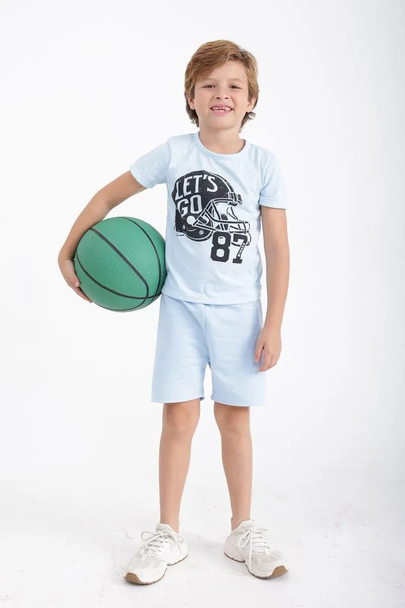 CONJUNTO X 2 CAMISETA - BERMUDA Azul