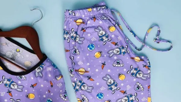 PIJAMA GLOW BUZZ BUNNY LILA NIÑA M/L