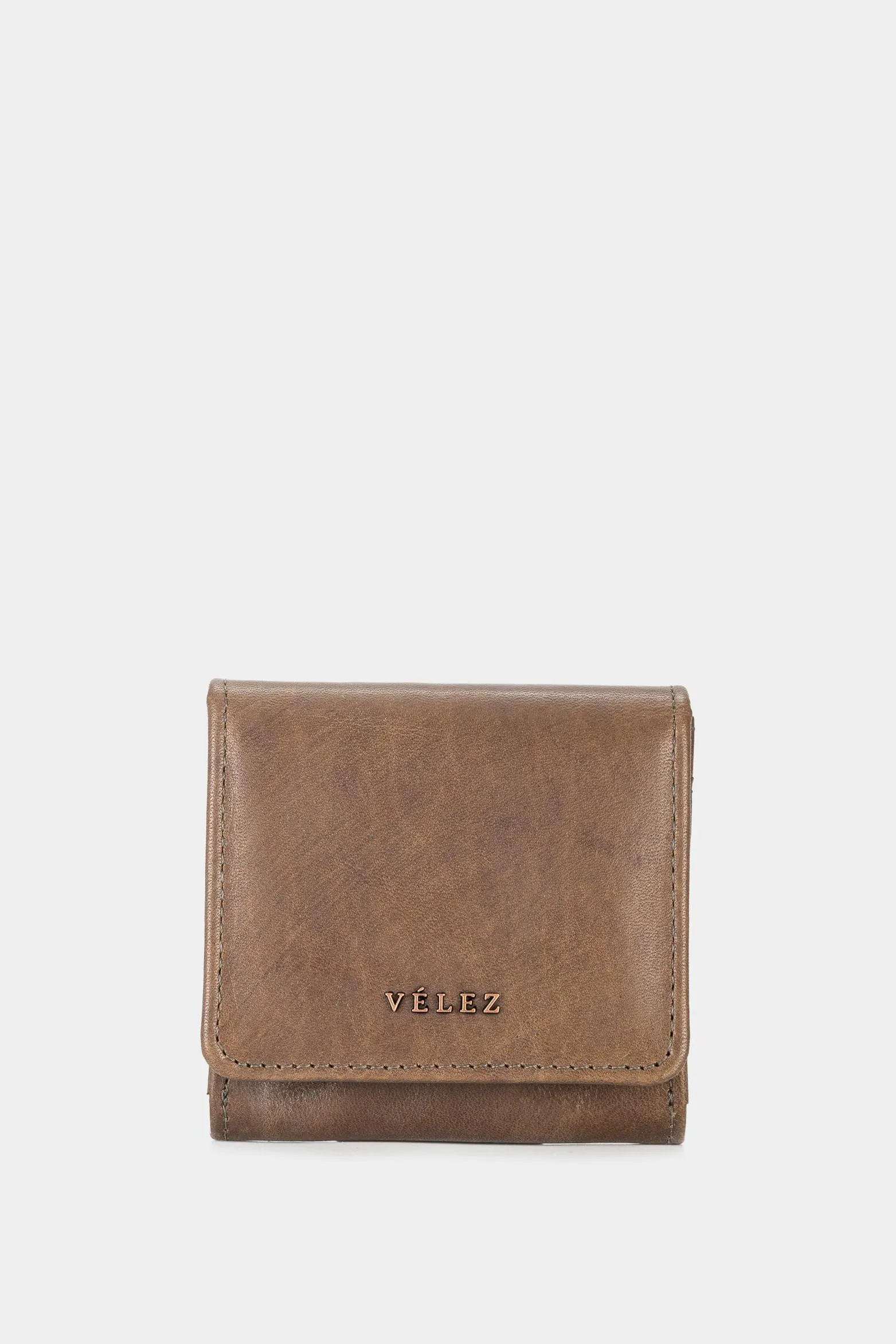 Monedero rústico de cuero para hombre con pasador