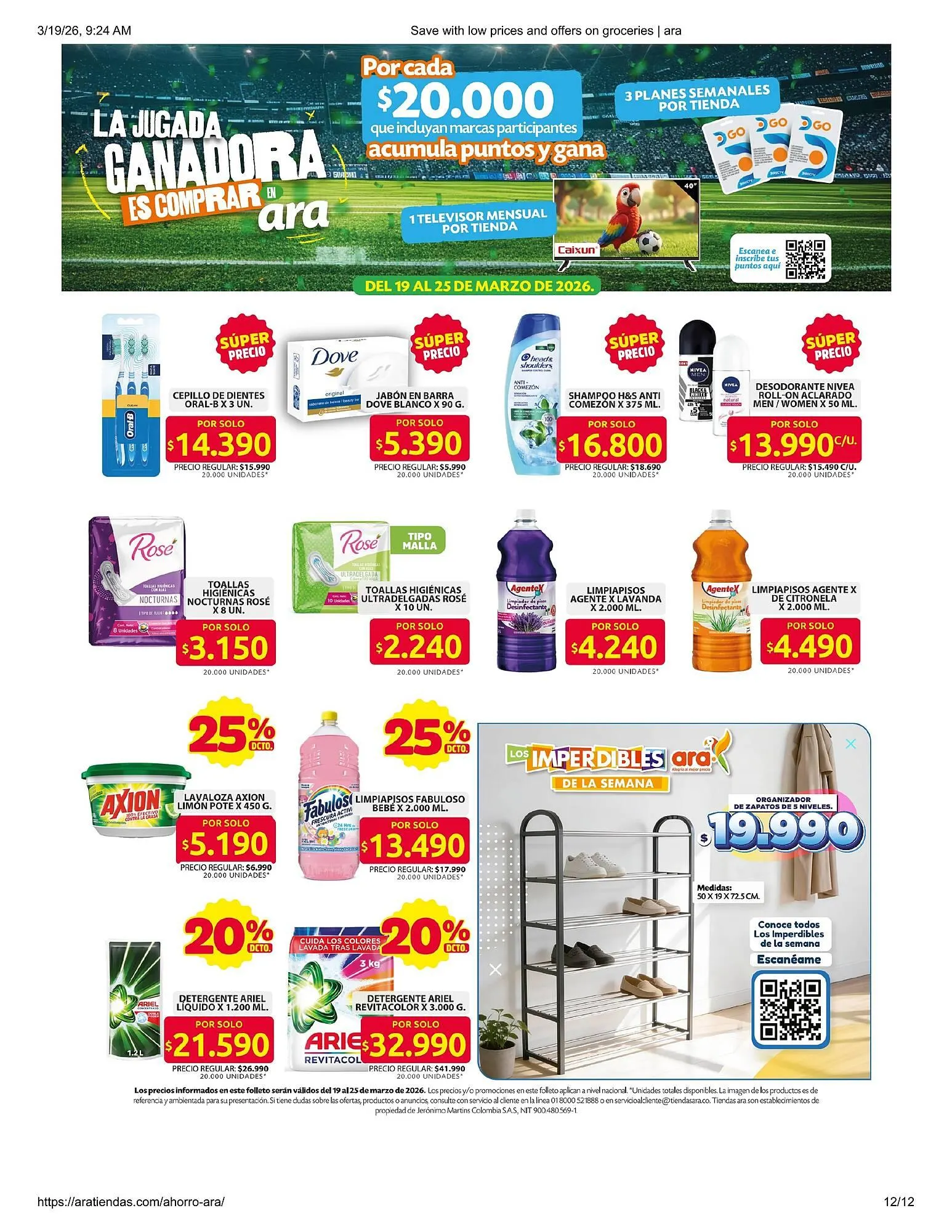 Catalogo de Catálogo Ara 19 de marzo al 10 de abril 2026 - Pag 12