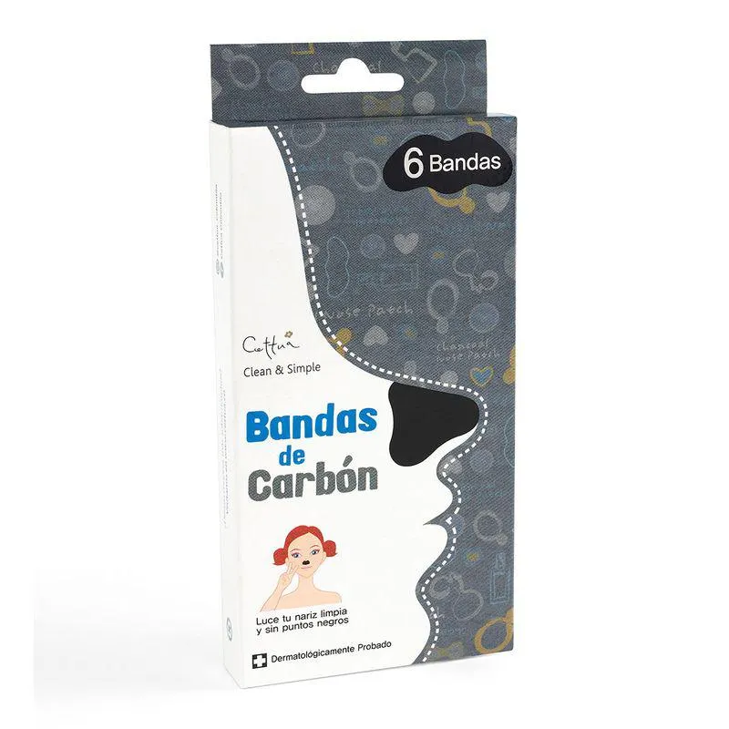 Bandas De Carbon Faciales Cettua X6un
