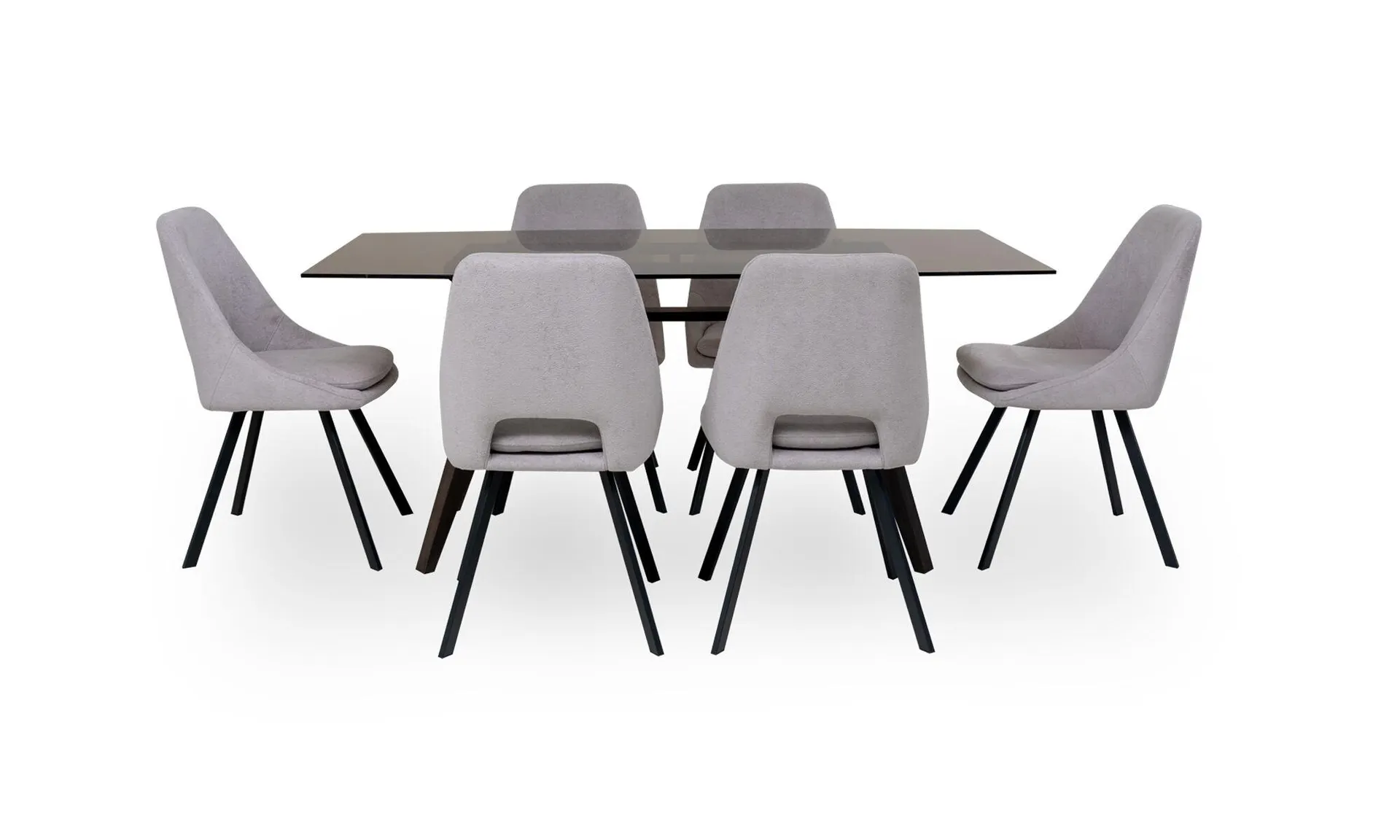 Comedor Atalanta Vidrio 170 + 6 Sillas Praga