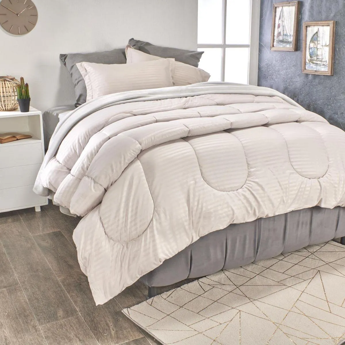 Plumón más fundón microfibra 1cm perla