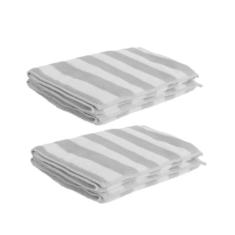 Toalla de Baño Infantil Polar Rayada Miniso 2 Pzas Gris