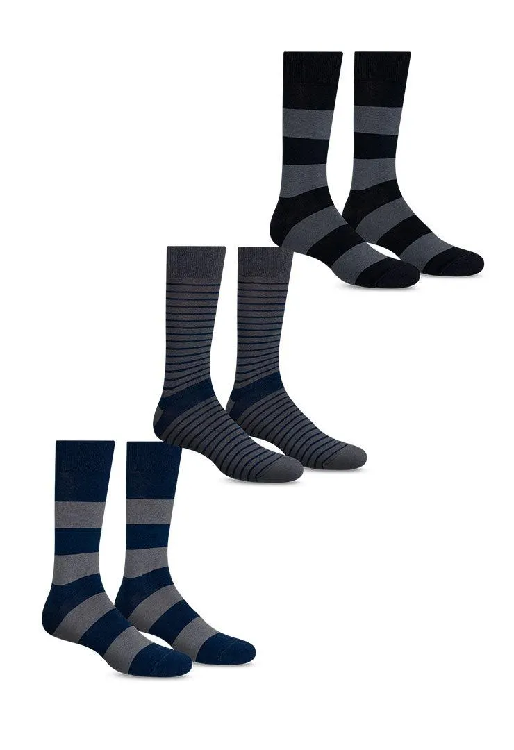 Media larga full diseño de algodón (Pack X3) (1764-3)